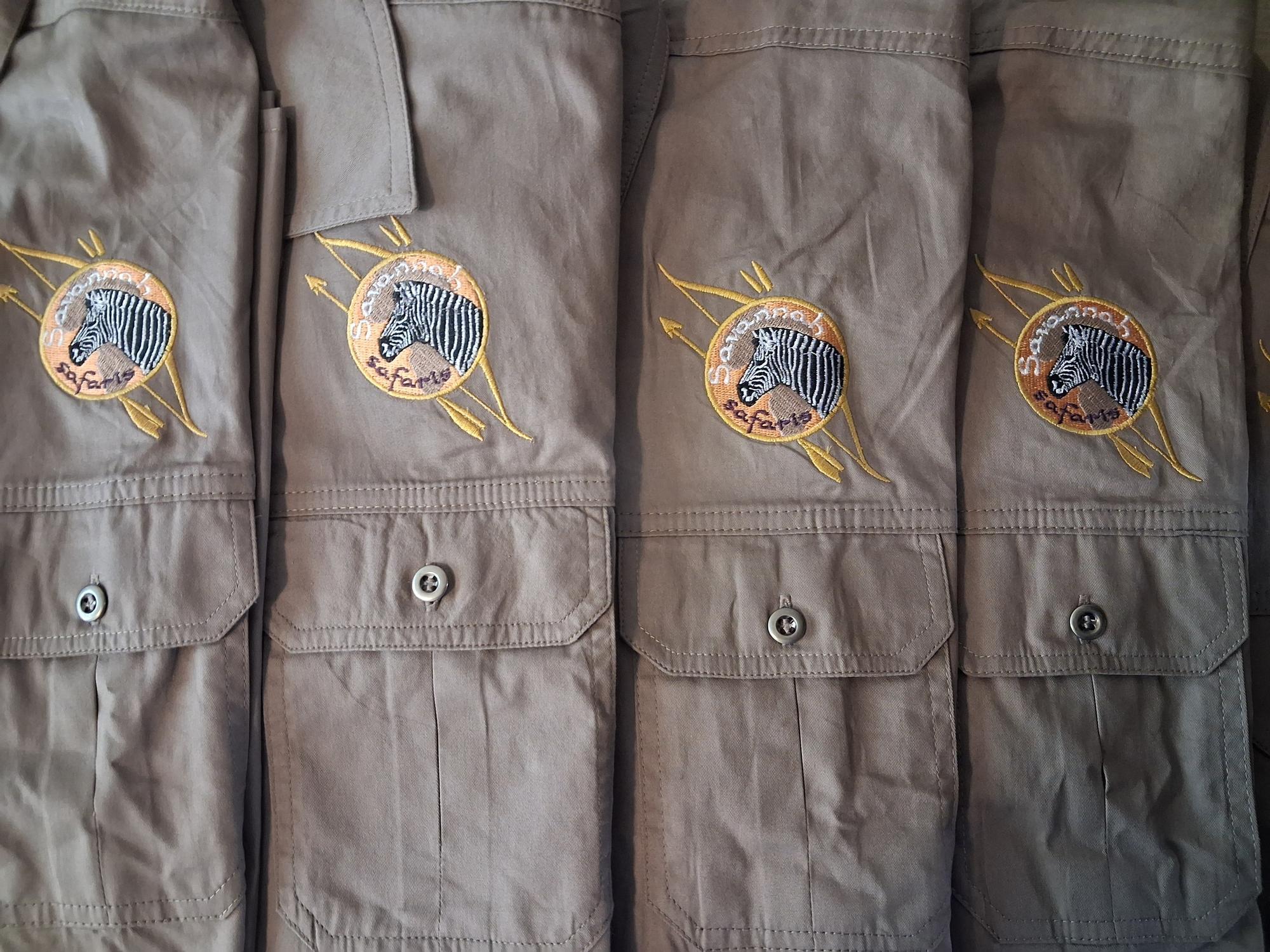 Savannah Safaries Custom Bush Shirt Embroidery